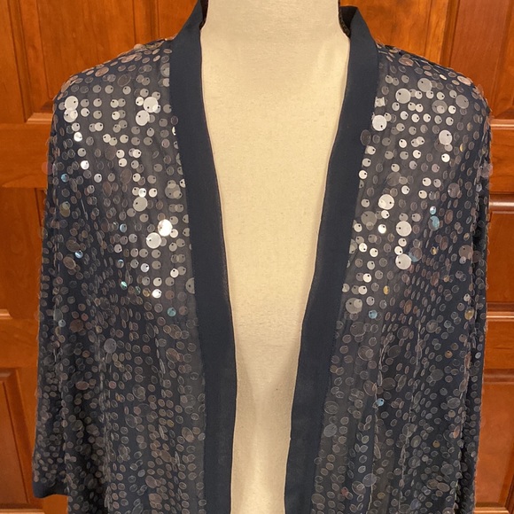 Fun Sequined Blue Top - Picture 2 of 6